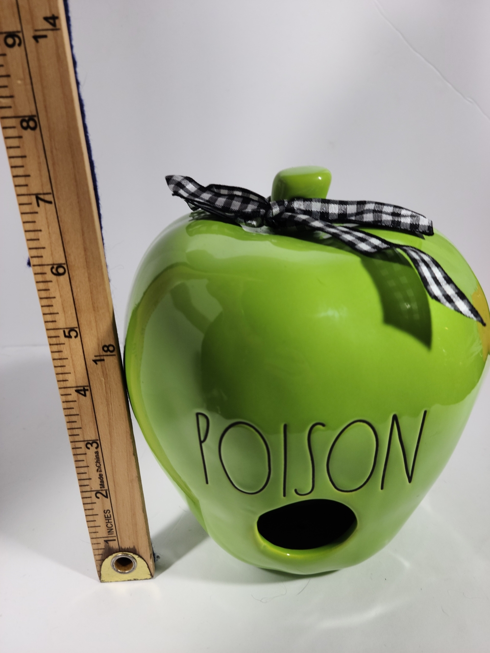 Rae Dunn Green Poison Apple Birdhouse Halloween Online Exclusive - Picture 6 of 6